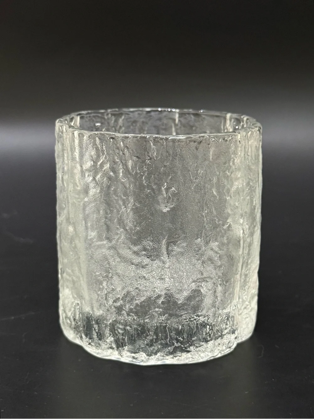 4pc MIKASA Frostfire Frosted Textured Rocks Old Fashioned Lowball Tumbler Glass